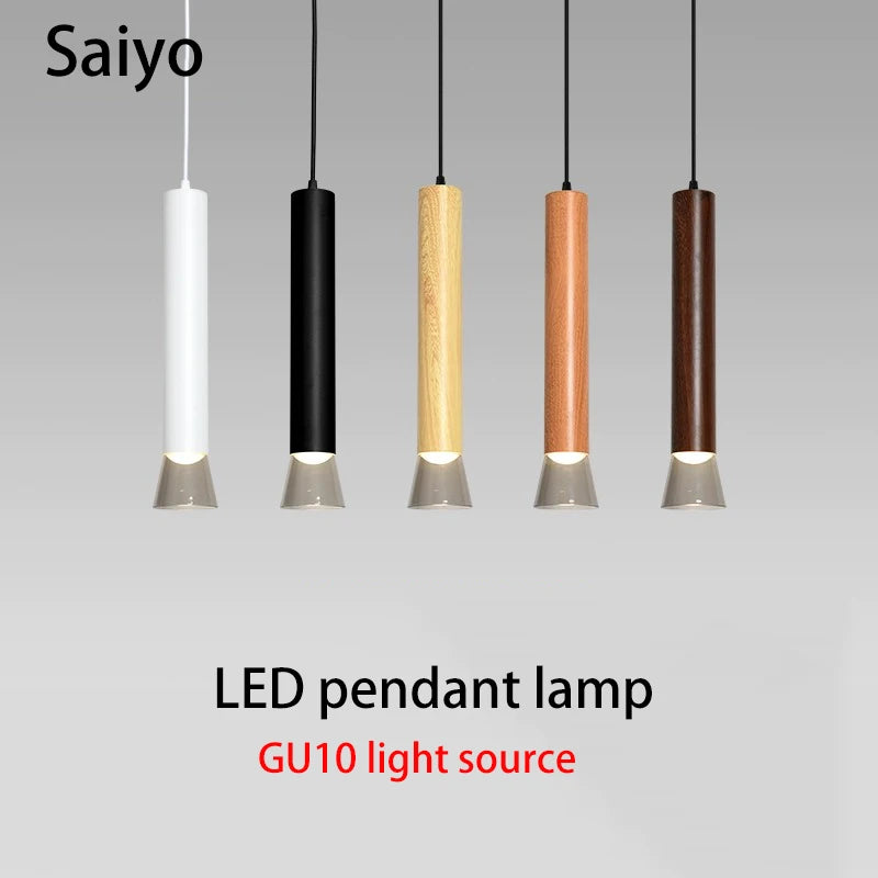 lampe suspendue led moderne à long tube lustre - vue 2 sur 15