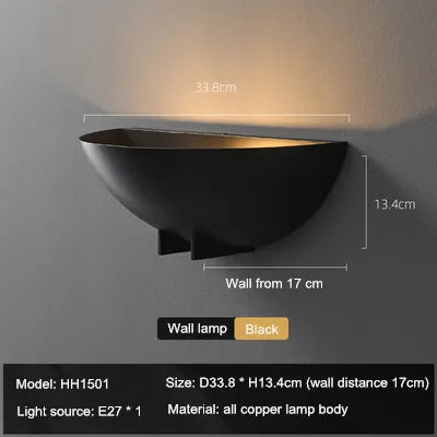 Elegante Nachttischlampe aus Kupfer für stilvolle Inneneinrichtung - vue 9 sur 8