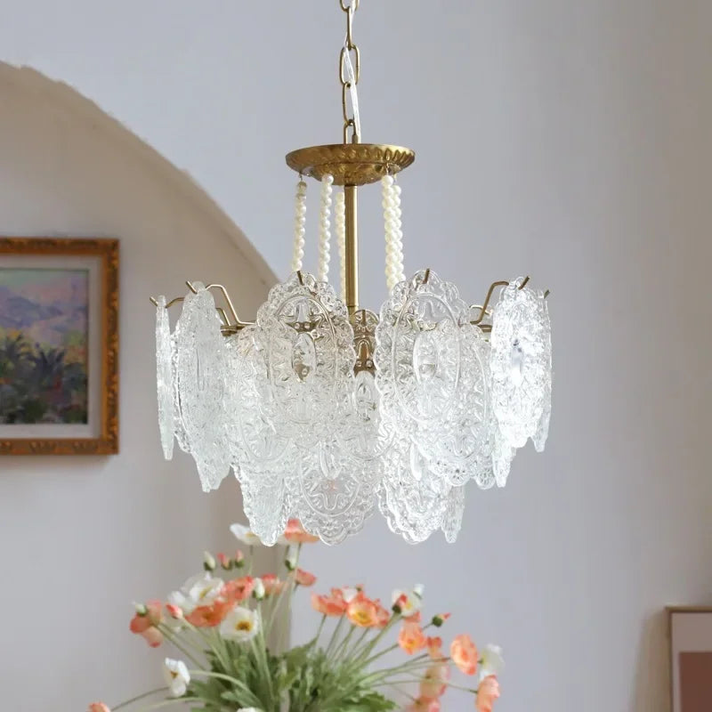 lustre moderne en verre clair pour intérieur élégant - vue 2 sur 18