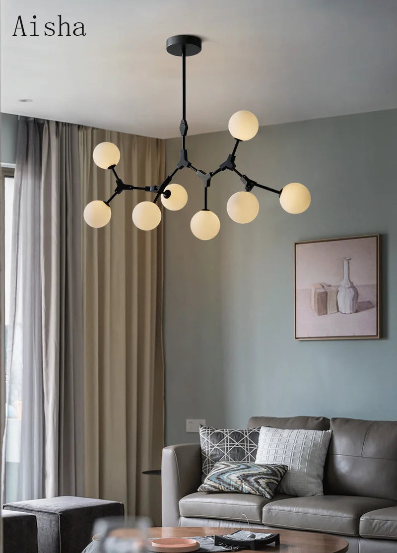 lustre moderne décoratif pour un intérieur nordique élégant - vue 6 sur 16