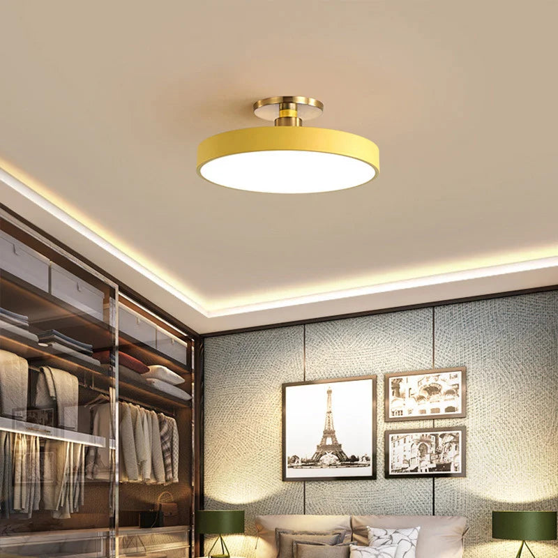 Kreative nordische LED-Deckenleuchte Macaron romantisch minimalistisch - vue 3 sur 13