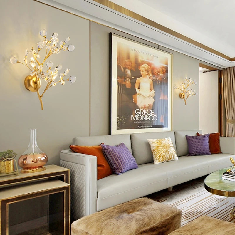 Kreative Luxus-LED-Wandleuchte aus Kristall im modernen Design - vue 4 sur 7