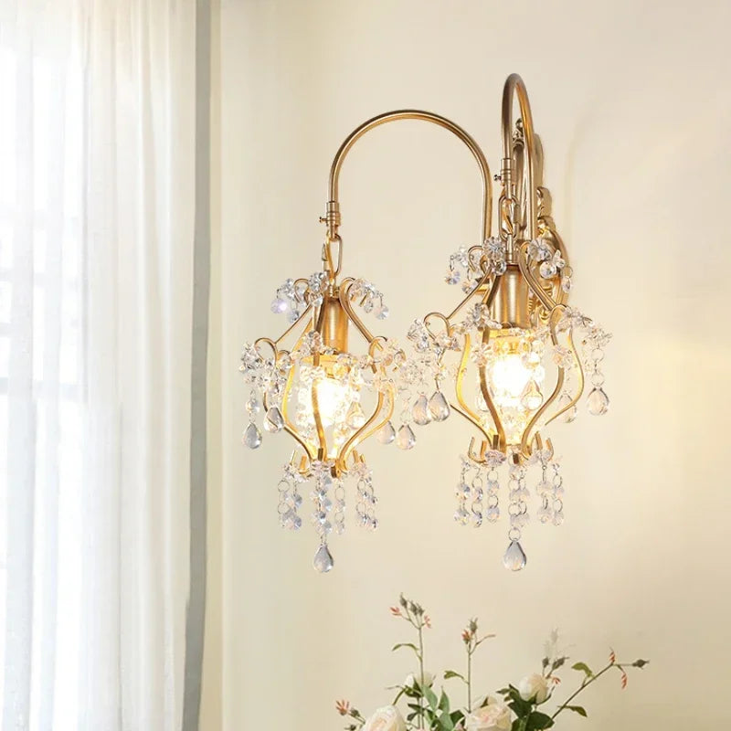 applique murale en cristal rétro nordique pour décoration intérieure - vue 4 sur 7