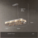 LED-Deckenleuchte quadratisch rechteckig Kristall gold dimmbar