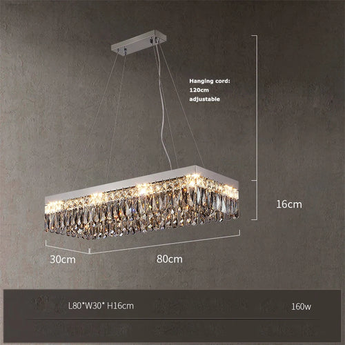 LED-Deckenleuchte quadratisch rechteckig Kristall gold dimmbar - vue 17 sur 18