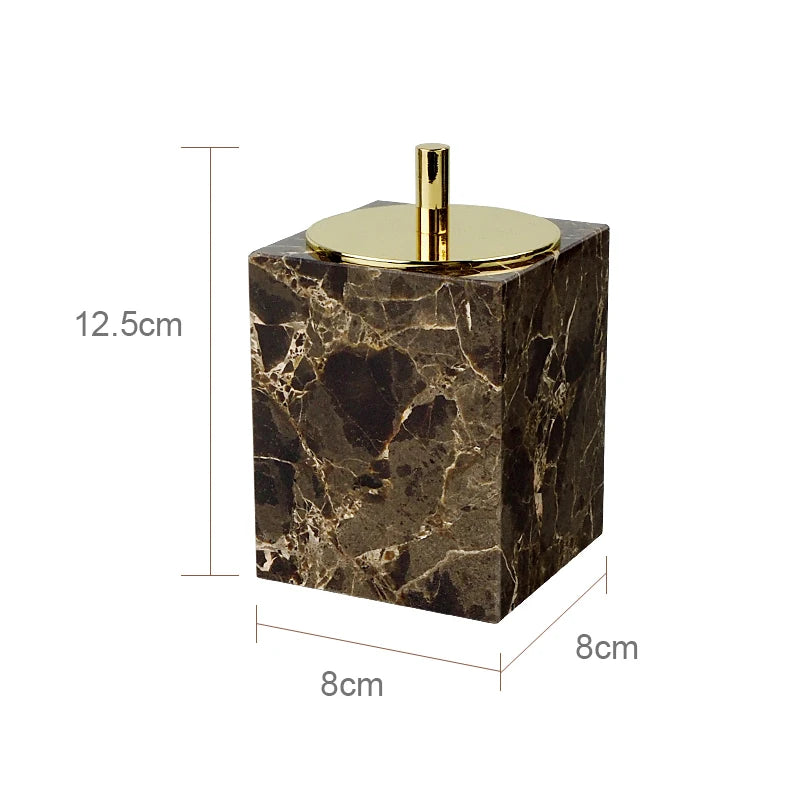 accessoires de salle de bain en marbre naturel ensemble luxe - vue 26 sur 27