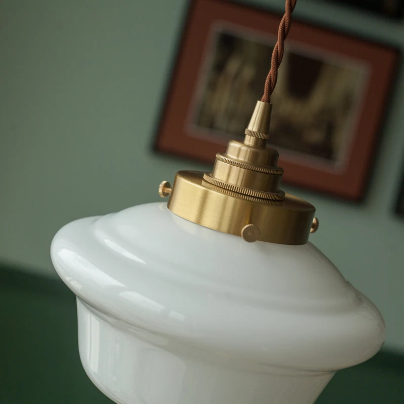 iwhd suspension led en verre et cuivre style nordique moderne - vue 5 sur 28