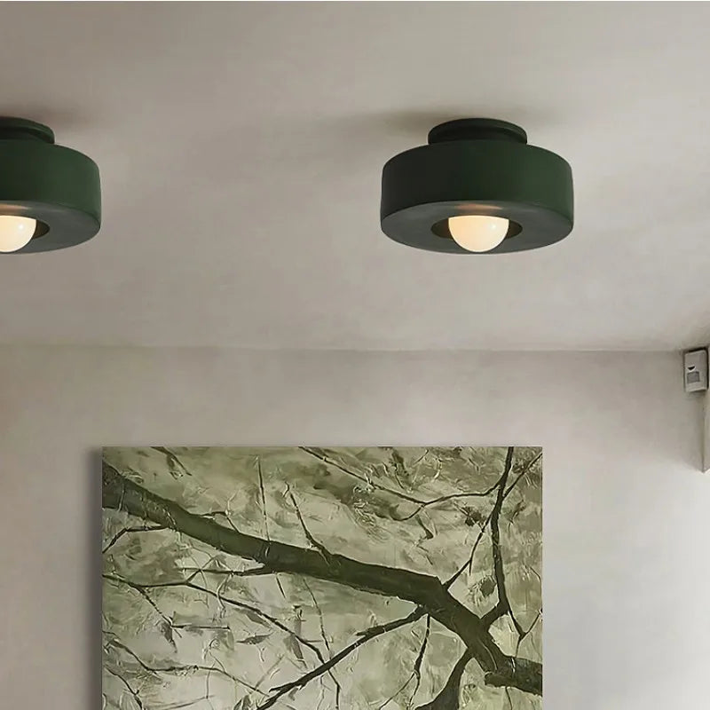 Nordique Wabi Sabi couloir Led plafonniers chambre E27 Led plafonnier moderne Lustre décor à la maison plafonnier luminaires - vue 5 sur 8