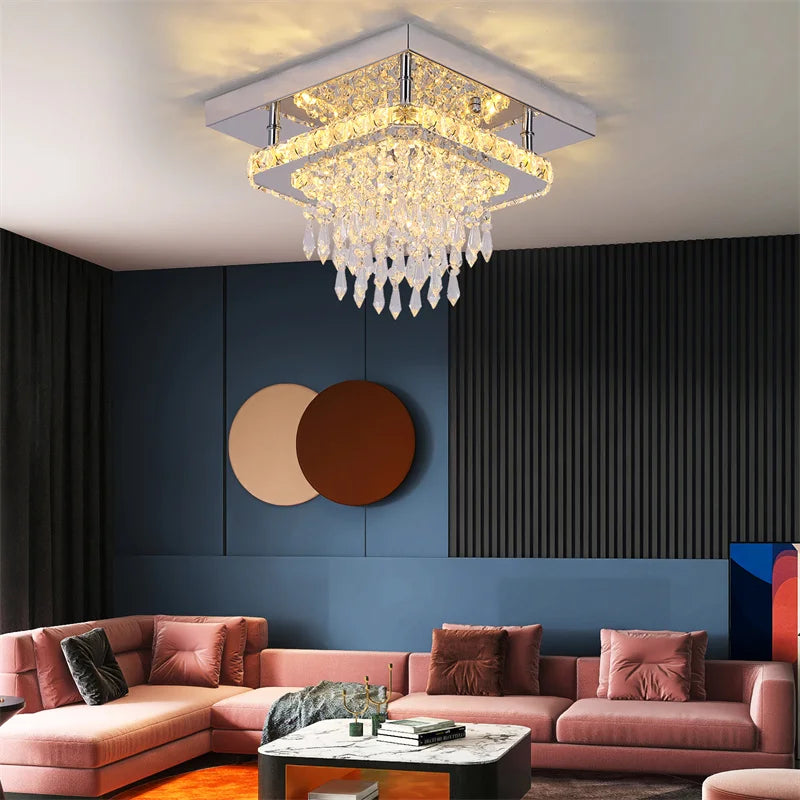 Lampe LED en cristal de luxe moderne - vue 6 sur 13