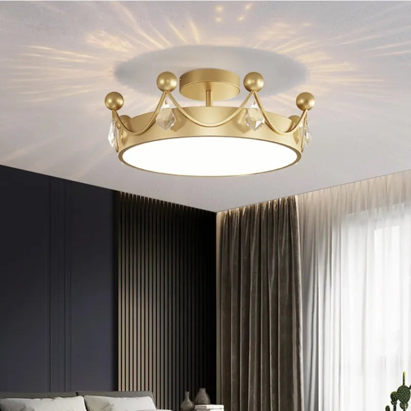 plafonnier minimaliste en cristal design scandinave luxe - vue 4 sur 7