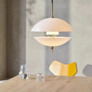 Höhenverstellbare Pendelleuchte aus Glas im nordischen Art-déco-Stil