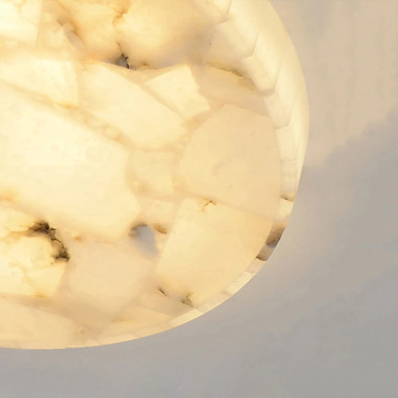 plafonnier led circulaire en marbre texture naturelle style européen