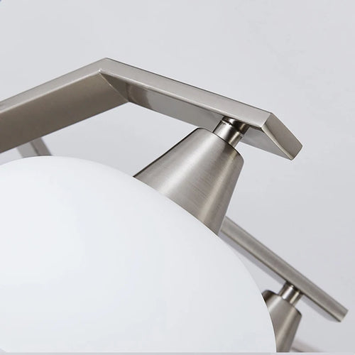 Lustre led métal nickel moderne