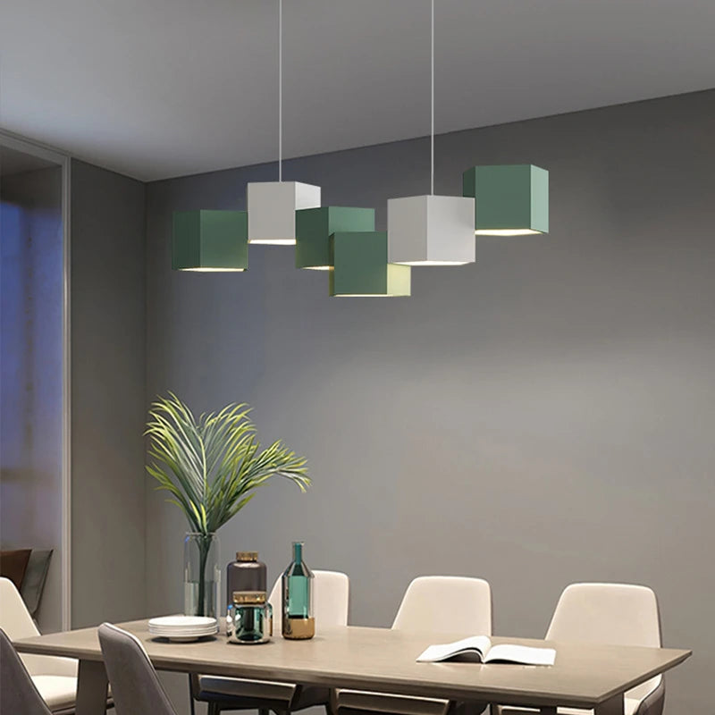 lustre moderne simple style nordique créatif prisme hexagonal éclairage intérieur - vue 5 sur 11
