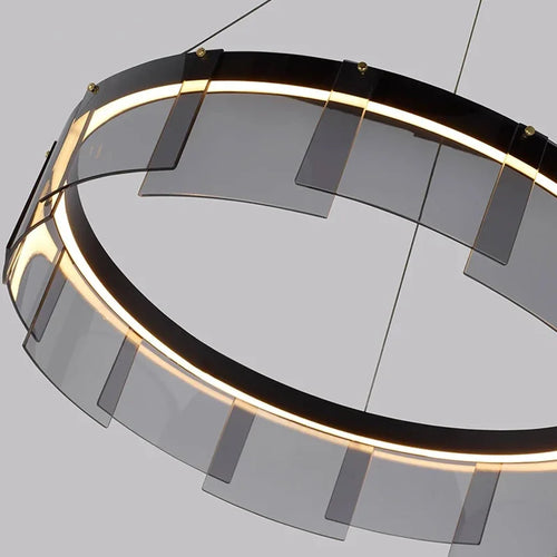 Moderne Glasspendelleuchte für elegantes und minimalistisches Licht - vue 5 sur 9