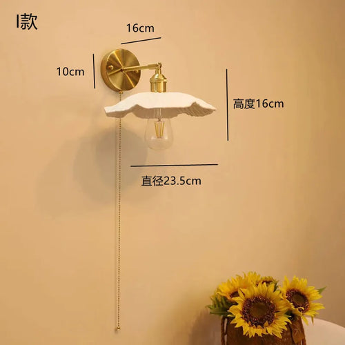 LED-Wandleuchte im antiken Stil mit Zugschalter - vue 11 sur 10