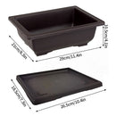 pots de fleurs rectangulaires imitation argile pour jardin extérieur