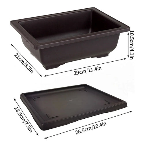 pots de fleurs rectangulaires imitation argile pour jardin extérieur