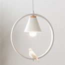 Moderne nordische LED-Pendelleuchte mit Vogelmotiv