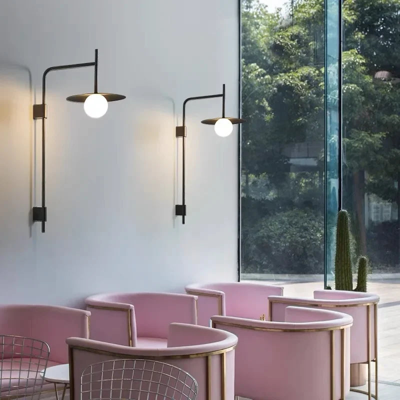 applique murale Nordique créatif bras mobile verre G9 ampoule salon chambre hôtel étude tête de lit éclairage LED lumière décorative - vue 3 sur 12
