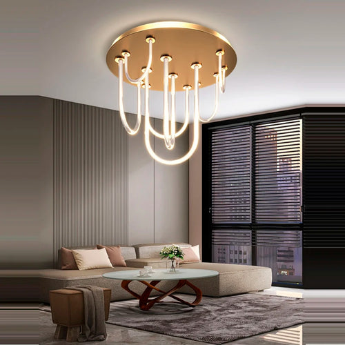 Postmoderner LED-Kronleuchter dimmbar Ceinture Magique 2022 Trend - vue 5 sur 11