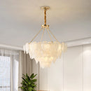 lustre en cristal doré pour décoration intérieure moderne