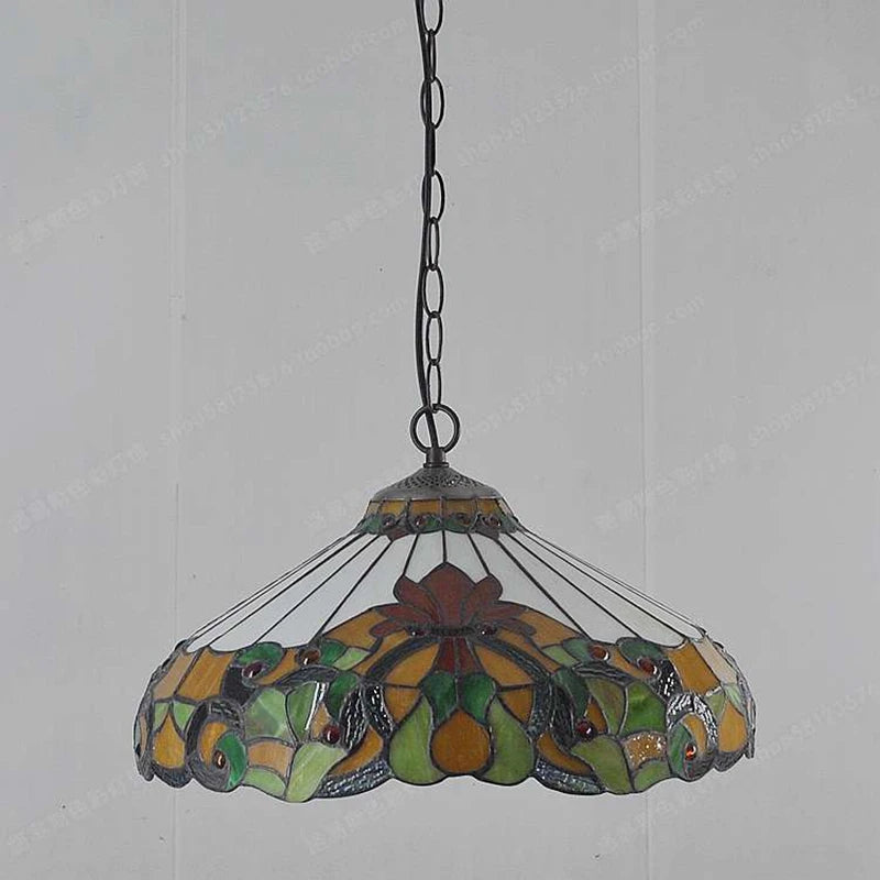 lampe à poser tiffany style européen éclairage nostalgique hôtel - vue 5 sur 6
