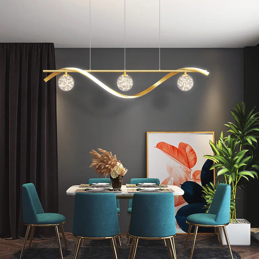 Kronleuchter Sandyha LED Sterne aus klarem Glas als Pendelleuchte - vue 5 sur 8