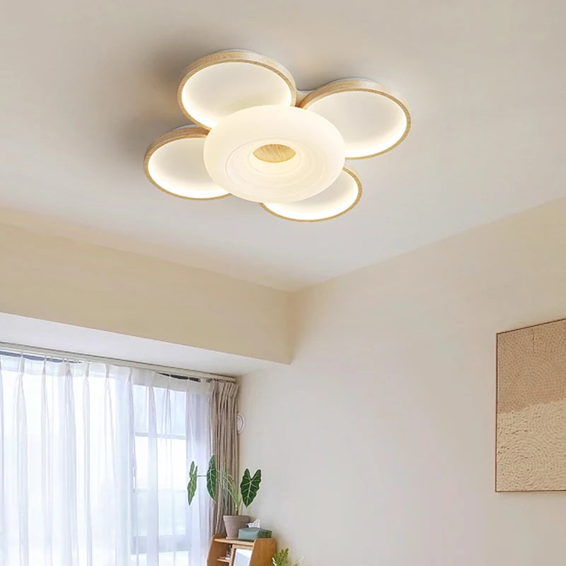 Moderne nordische LED-Deckenleuchte für das Wohnzimmer, minimalistisch und atmosphärisch - vue 4 sur 10
