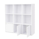 VASAGLE Bookshelf for Home Office, 9-Cube Bookcase Display Shelf, Freestanding Cube Unit Storage Rack with 3 Bottom Cabinets