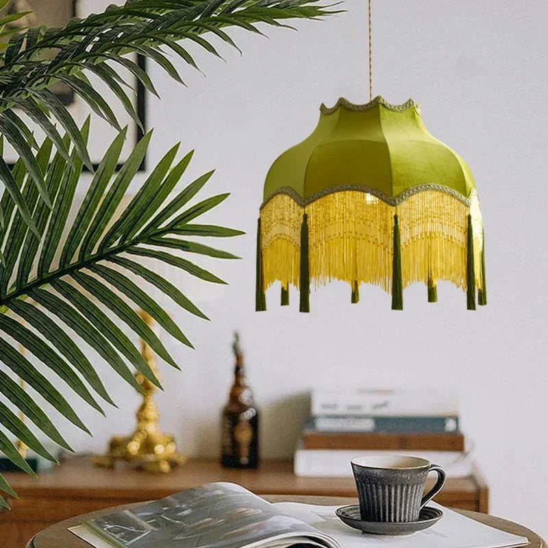 plafonnier led suspendu rétro avec pampilles pour intérieur élégant - vue 3 sur 8