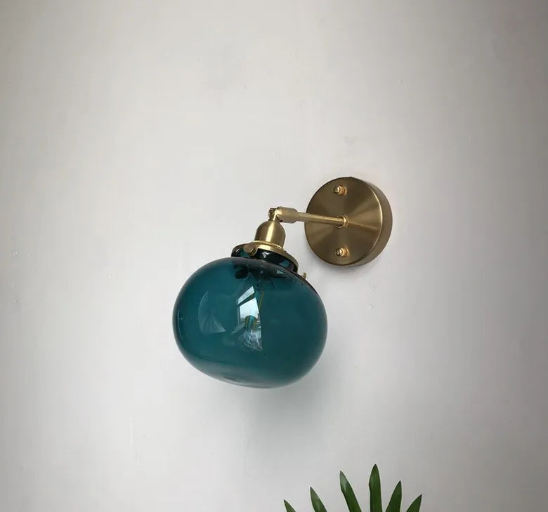 Wandleuchte Retro Messing und Glas Elegantes Design für Innenräume