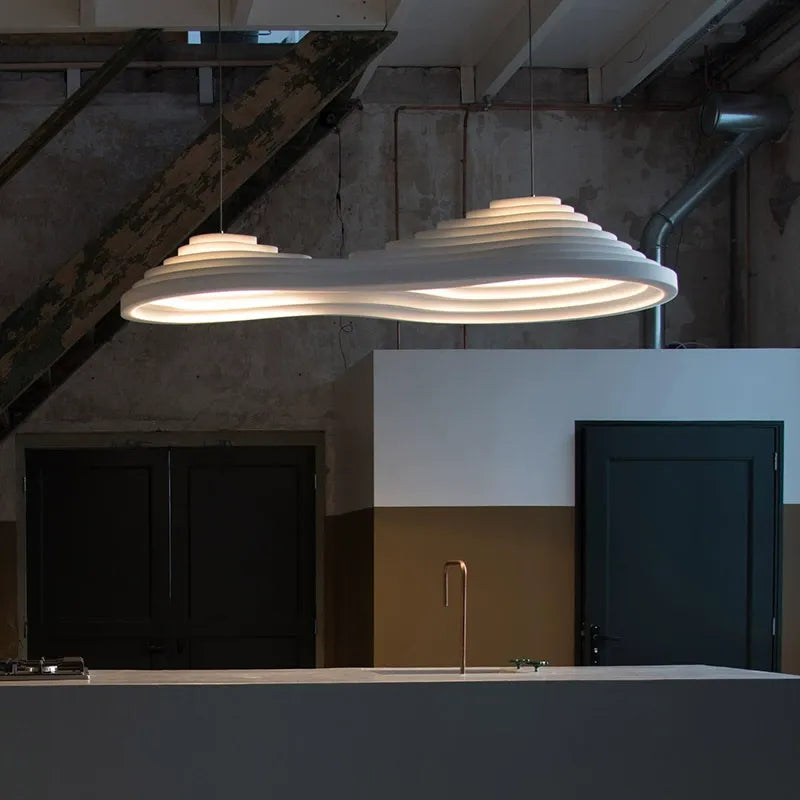 LED-Pendelleuchte im minimalistischen nordischen Wabi-Sabi-Design - vue 2 sur 9