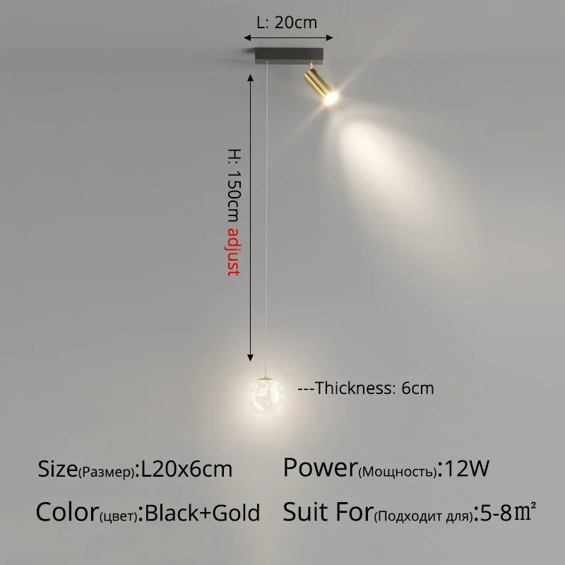 Moderner nordischer LED-Kronleuchter Mond minimalistisch für stilvolle Wohnräume - vue 9 sur 13