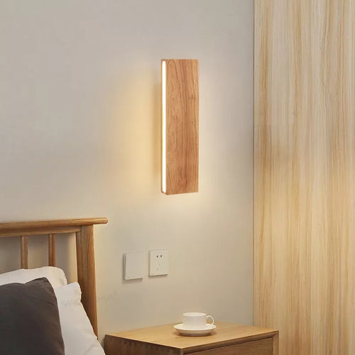 Applique murale LED rotative en bois - vue 2 sur 9
