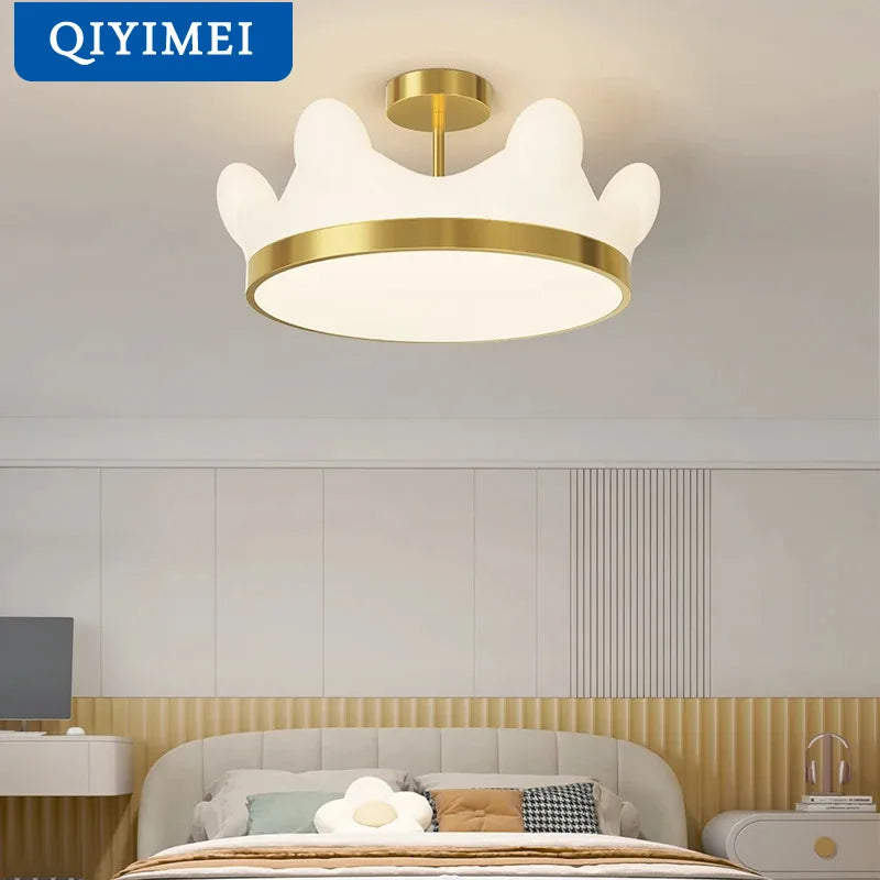 lustre qiyimei pour chambre de filles éclairage intérieur décoratif - vue 6 sur 12