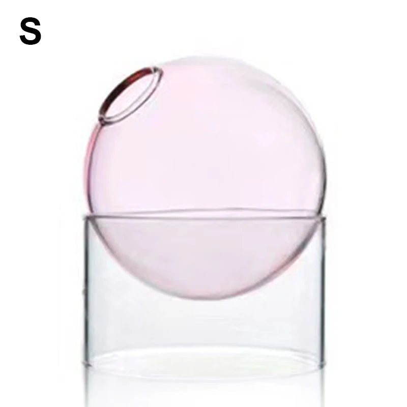 mini vase rond en verre pour décoration hydroponique écologique - vue 12 sur 18