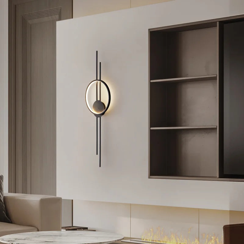 Minimalistische Wandleuchte aus Messing mit drei Helligkeitsstufen im Art-déco-Stil - vue 3 sur 8