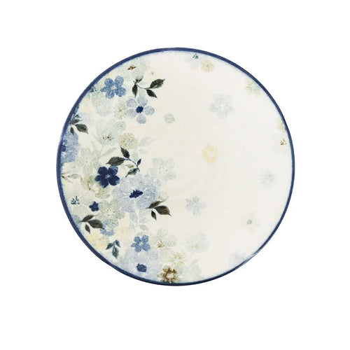 Assiettes ceramique emaillee style floral japonais quotidien