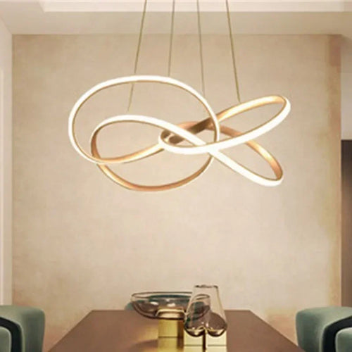 Moderner LED-Kronleuchter als Pendelleuchte für Ihre Wohnungsdekoration - vue 2 sur 20