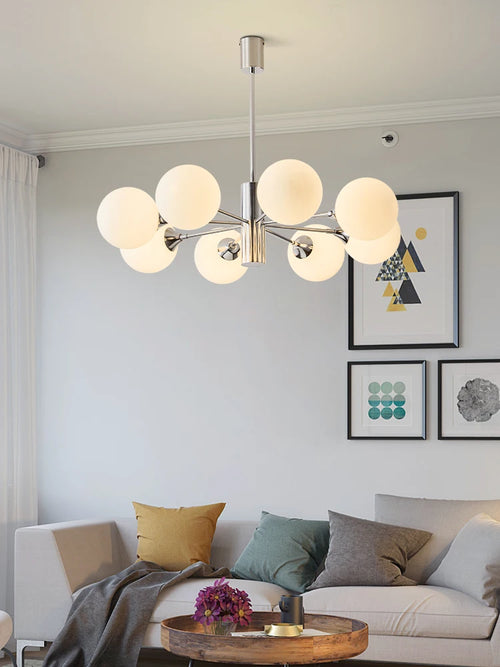 lustre design nordique moderne forme haricot magique luxe éclairage intérieur