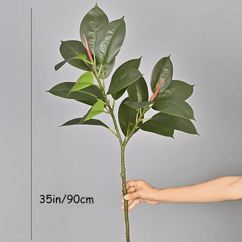 plantes artificielles ficus en plastique pour décoration intérieure et extérieure - vue 11 sur 10