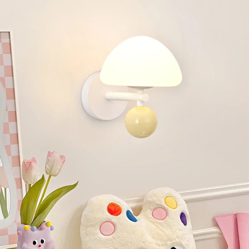 applique murale led en forme de champignon nordiques pour ambiance créative - vue 2 sur 11