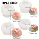 nouveau moule silicone bouquet roses chrysanthème pivoine cadeau saint valentin