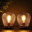 Lampe de Table à Cage en métal