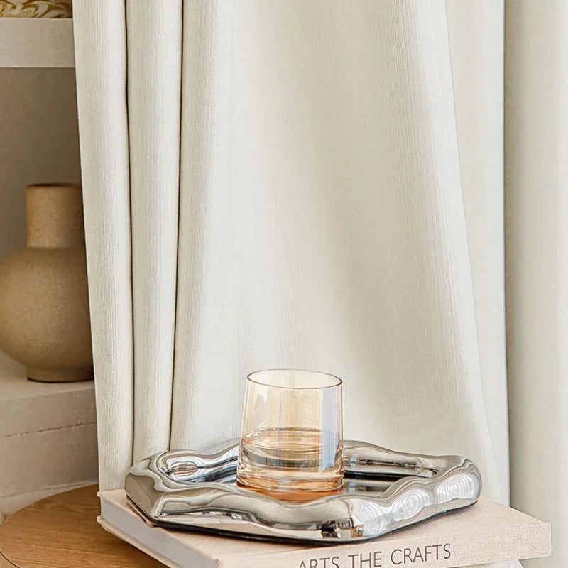 Rideau occultant moderne plissé pour salon et chambre