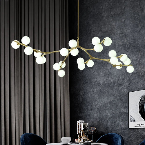 Moderner LED-Kronleuchter im kreativen molekularen Ast-Design dekorativ - vue 2 sur 12