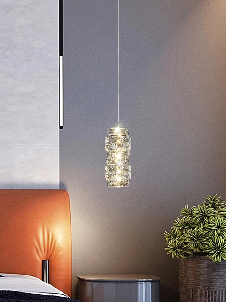 lustre moderne léger en cristal pour intérieurs élégants et contemporains - vue 5 sur 9