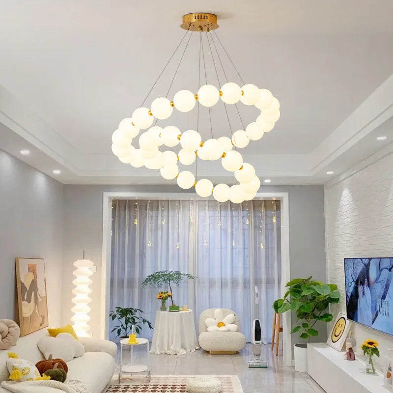 Pendelleuchte aus Messing im nordischen Design LED verstellbar - vue 3 sur 12