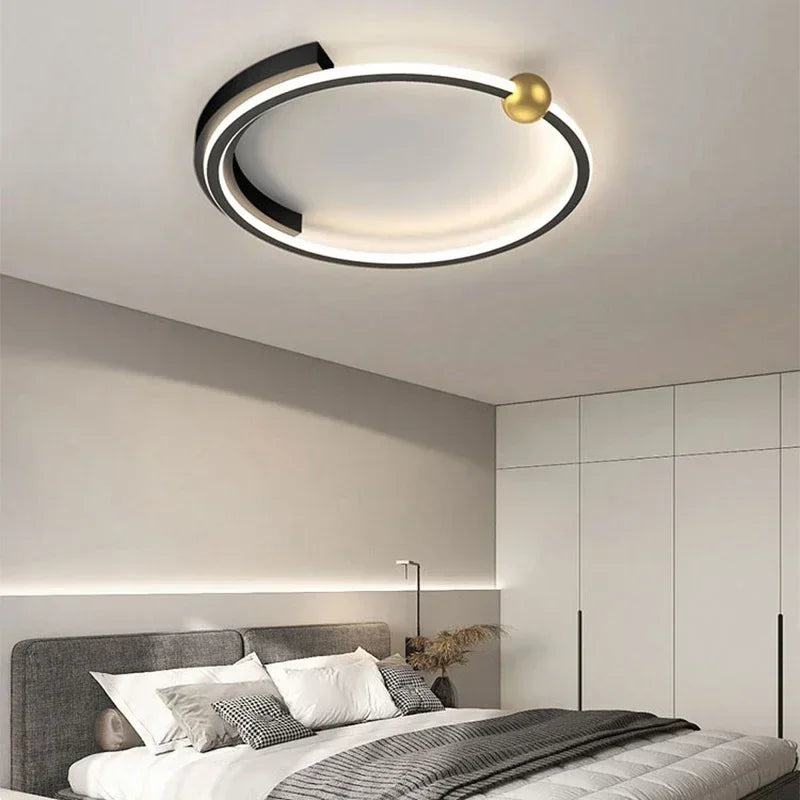 Plafonnier moderne à LEDs pour chambre salon salle à manger étude décoration de la maison minimalisme - vue 4 sur 16